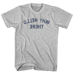 Why Hello There Mirror Image Womens Cotton Junior Cut T-Shirt - Grey Heather Why Hello There Mirror Image Womens Cotton Junior Cut T-Shirt - Grey Heather