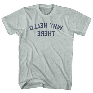 Why Hello There Mirror Image Adult Tri-Blend T-shirt - Athletic Cool Grey Why Hello There Mirror Image Adult Tri-Blend T-shirt - Athletic Cool Grey