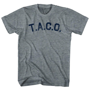 TACO Trump Always Chicken Out Adult Tri-Blend T-shirt - Athletic Grey TACO Trump Always Chicken Out Adult Tri-Blend T-shirt - Athletic Grey