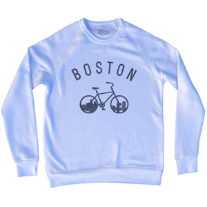 Boston Bike Adult Tri-Blend Sweatshirt - White