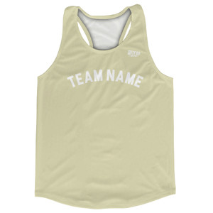 Custom Arched With White Text Running Racerback Singlet - Vegas Gold Custom Arched With White Text Running Racerback Singlet - Vegas Gold