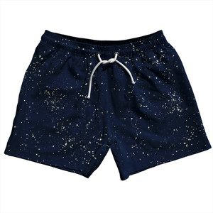 Splatter 5" Swim Shorts Made in USA - Blue Navy and Vegas Gold