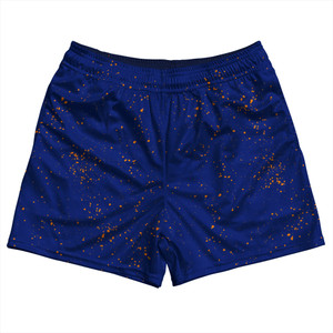 Splatter Rugby Shorts Made In USA - Blue Royal and Tennessee Orange Splatter Rugby Shorts Made In USA - Blue Royal and Tennessee Orange