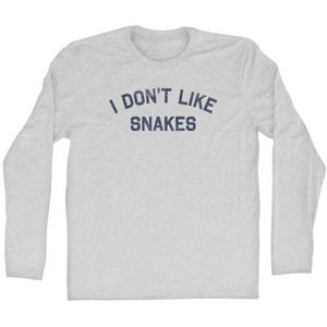 I Don't Like Snakes Adult Cotton Long Sleeve T-shirt - Grey Heather I Don't Like Snakes Adult Cotton Long Sleeve T-shirt - Grey Heather