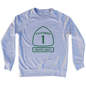 California 1 Pacific Coast Highway Adult Tri-Blend Sweatshirt - Grey Heather California 1 Pacific Coast Highway Adult Tri-Blend Sweatshirt - Grey Heather