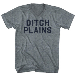 Ditch Plains Tri-Blend V-neck Womens Junior Cut T-shirt - Athletic Grey Ditch Plains Tri-Blend V-neck Womens Junior Cut T-shirt - Athletic Grey