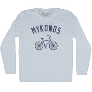 MYKONOS Bike Adult Tri-Blend Long Sleeve T-shirt - Athletic White MYKONOS Bike Adult Tri-Blend Long Sleeve T-shirt - Athletic White