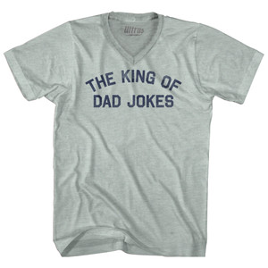 The King Of Dad Jokes Adult Tri-Blend V-neck T-shirt - Athletic Cool Grey The King Of Dad Jokes Adult Tri-Blend V-neck T-shirt - Athletic Cool Grey