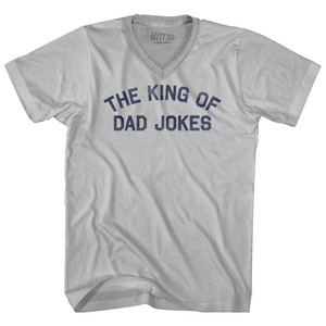 The King Of Dad Jokes Adult Tri-Blend V-neck T-shirt - Cool Grey The King Of Dad Jokes Adult Tri-Blend V-neck T-shirt - Cool Grey
