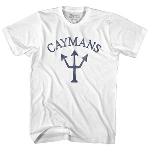 Caymans Trident Womens Cotton Junior Cut T-Shirt - White Caymans Trident Womens Cotton Junior Cut T-Shirt - White