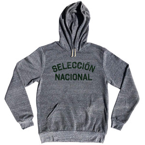Seleccion Nacional Hunter Green Text Cotton-Poly Blend Hoodie - Athletic Grey Seleccion Nacional Hunter Green Text Cotton-Poly Blend Hoodie - Athletic Grey