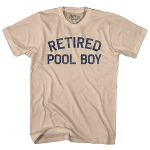 Retired Pool Boy Adult Cotton T-shirt - Creme
