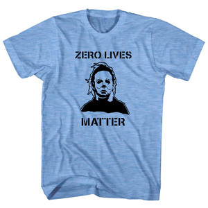Zero Lives Matter Scary Halloween (Black Art) Adult Tri-Blend T-shirt - Athletic Blue Zero Lives Matter Scary Halloween (Black Art) Adult Tri-Blend T-shirt - Athletic Blue