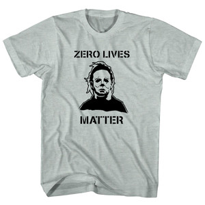 Zero Lives Matter Scary Halloween (Black Art) Adult Tri-Blend T-shirt - Athletic Cool Grey Zero Lives Matter Scary Halloween (Black Art) Adult Tri-Blend T-shirt - Athletic Cool Grey