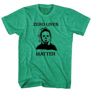 Zero Lives Matter Scary Halloween (Black Art) Adult Tri-Blend T-shirt - Athletic Green Zero Lives Matter Scary Halloween (Black Art) Adult Tri-Blend T-shirt - Athletic Green