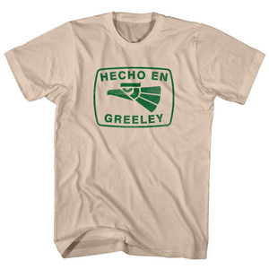 Hecho En Greeley Eagle Adult Cotton T-shirt - Creme