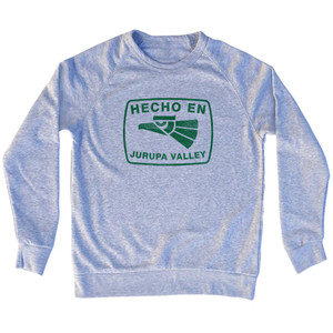 Hecho En Jurupa Valley Eagle Adult Tri-Blend Sweatshirt - Grey Heather Hecho En Jurupa Valley Eagle Adult Tri-Blend Sweatshirt - Grey Heather
