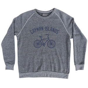 Cayman Islands Vintage Bike Adult Tri-Blend Sweatshirt - Athletic Grey Cayman Islands Vintage Bike Adult Tri-Blend Sweatshirt - Athletic Grey