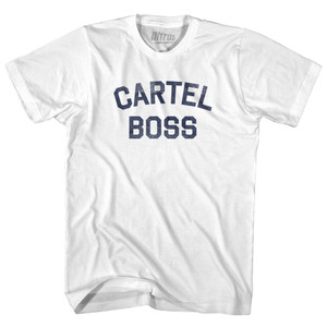 Cartel Boss Womens Cotton Junior Cut T-Shirt - White Cartel Boss Womens Cotton Junior Cut T-Shirt - White