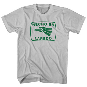 Hecho En Laredo Eagle Adult Cotton T-shirt - Cool Grey