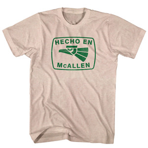 Hecho En McAllen Eagle Adult Tri-Blend T-shirt - Sand