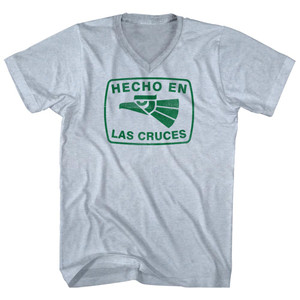 Hecho En Las Cruces Eagle Adult Tri-Blend V-neck T-shirt - Athletic White