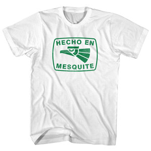Hecho En Mesquite Eagle Womens Cotton Junior Cut T-Shirt - White