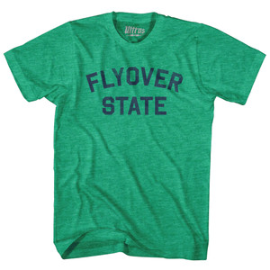 Flyover State Adult Tri-Blend T-shirt - Athletic Green