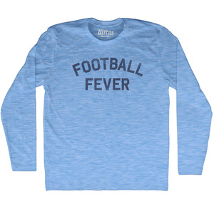 Football Fever Adult Tri-Blend Long Sleeve T-shirt - Athletic Blue Football Fever Adult Tri-Blend Long Sleeve T-shirt - Athletic Blue