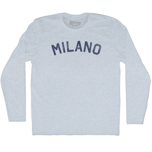 Milano Adult Tri-Blend Long Sleeve T-shirt - Athletic White