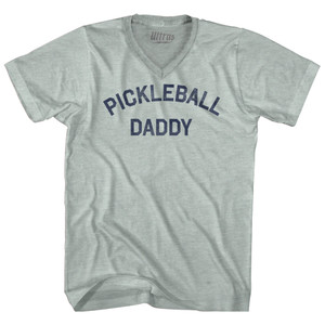 Pickleball Daddy Adult Tri-Blend V-neck T-shirt - Athletic Cool Grey Pickleball Daddy Adult Tri-Blend V-neck T-shirt - Athletic Cool Grey