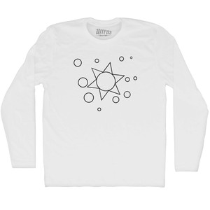 Annunaki Sumarian Astrology Adult Cotton Long Sleeve T-shirt - White Annunaki Sumarian Astrology Adult Cotton Long Sleeve T-shirt - White