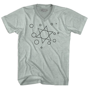 Annunaki Sumarian Astrology Adult Tri-Blend V-neck T-shirt - Athletic Cool Grey Annunaki Sumarian Astrology Adult Tri-Blend V-neck T-shirt - Athletic Cool Grey