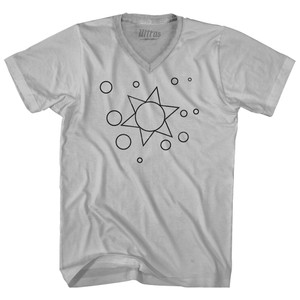 Annunaki Sumarian Astrology Adult Tri-Blend V-neck T-shirt - Cool Grey Annunaki Sumarian Astrology Adult Tri-Blend V-neck T-shirt - Cool Grey