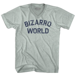 Bizarro World Adult Tri-Blend V-neck T-shirt - Athletic Cool Grey Bizarro World Adult Tri-Blend V-neck T-shirt - Athletic Cool Grey
