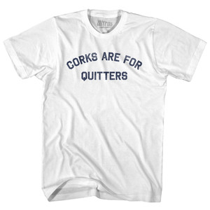 Corks Are For Quitters Youth Cotton T-shirt - White Corks Are For Quitters Youth Cotton T-shirt - White