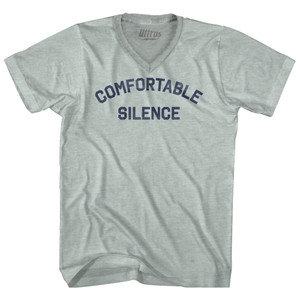 Comfortable Silence Adult Tri-Blend V-neck T-shirt - Athletic Cool Grey Comfortable Silence Adult Tri-Blend V-neck T-shirt - Athletic Cool Grey