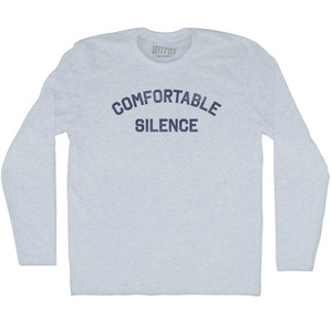 Comfortable Silence Adult Tri-Blend Long Sleeve T-shirt - Athletic White Comfortable Silence Adult Tri-Blend Long Sleeve T-shirt - Athletic White