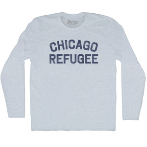 Chicago Refugee Adult Tri-Blend Long Sleeve T-shirt - Athletic White Chicago Refugee Adult Tri-Blend Long Sleeve T-shirt - Athletic White