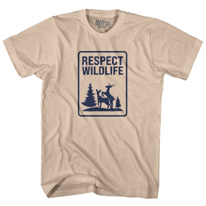 Respect Wildlife Adult Cotton T-shirt - Creme