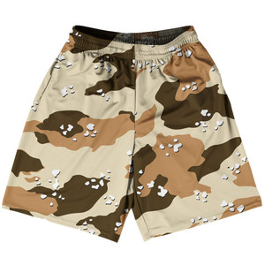 Chocolate Chips Camo Basketball Practice Shorts Made In USA - Camo