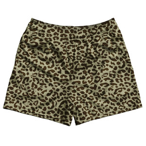 Cheetah Two Tone Light Brown Rugby Shorts Made In USA - Light Brown Cheetah Two Tone Light Brown Rugby Shorts Made In USA - Light Brown