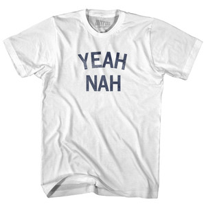 Yeah Nah Adult Cotton T-shirt - White Yeah Nah Adult Cotton T-shirt - White