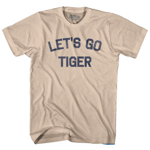 Let's Go Tiger Adult Cotton T-shirt - Creme