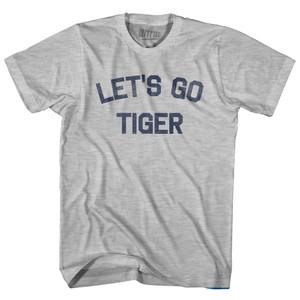 Let's Go Tiger Womens Cotton Junior Cut T-Shirt - Grey Heather
