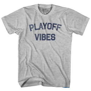 Playoff Vibes Womens Cotton Junior Cut T-Shirt - Grey Heather