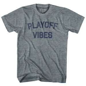 Playoff Vibes Adult Tri-Blend T-shirt - Athletic Grey