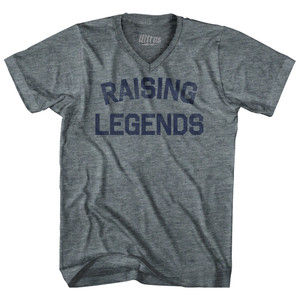 Raising Legends Adult Tri-Blend V-neck T-shirt - Athletic Grey