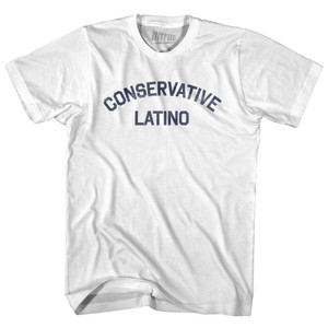 Conservative Latino Womens Cotton Junior Cut T-Shirt - White