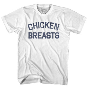 Chicken Breasts Womens Cotton Junior Cut T-Shirt - White